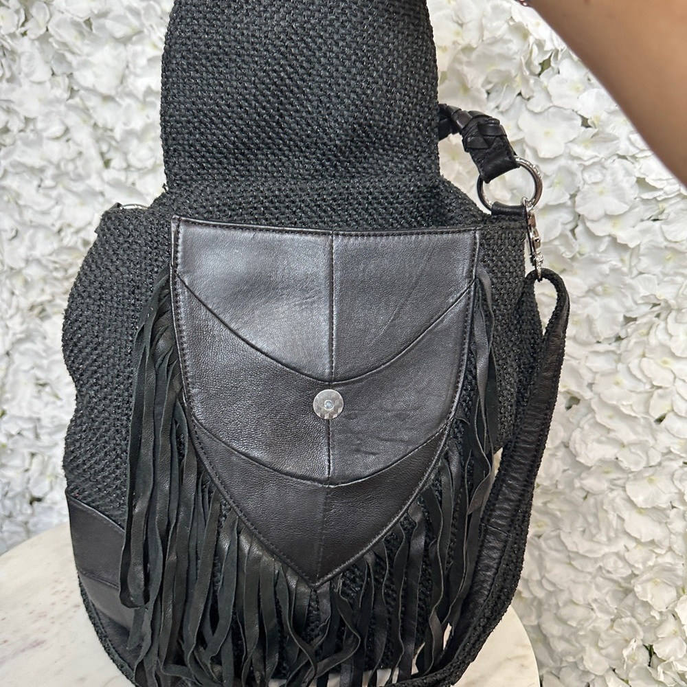 Boho Fringe Crossbody bag - Bkack - Picture 10 of 11